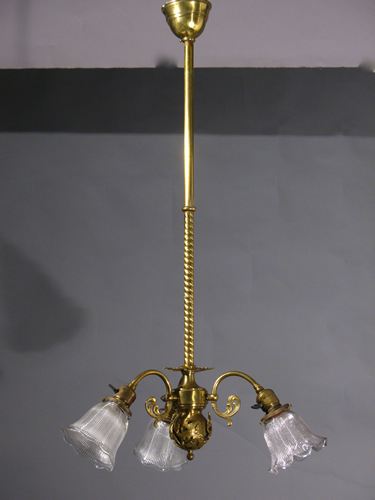 3-Light Chandelier with Castings